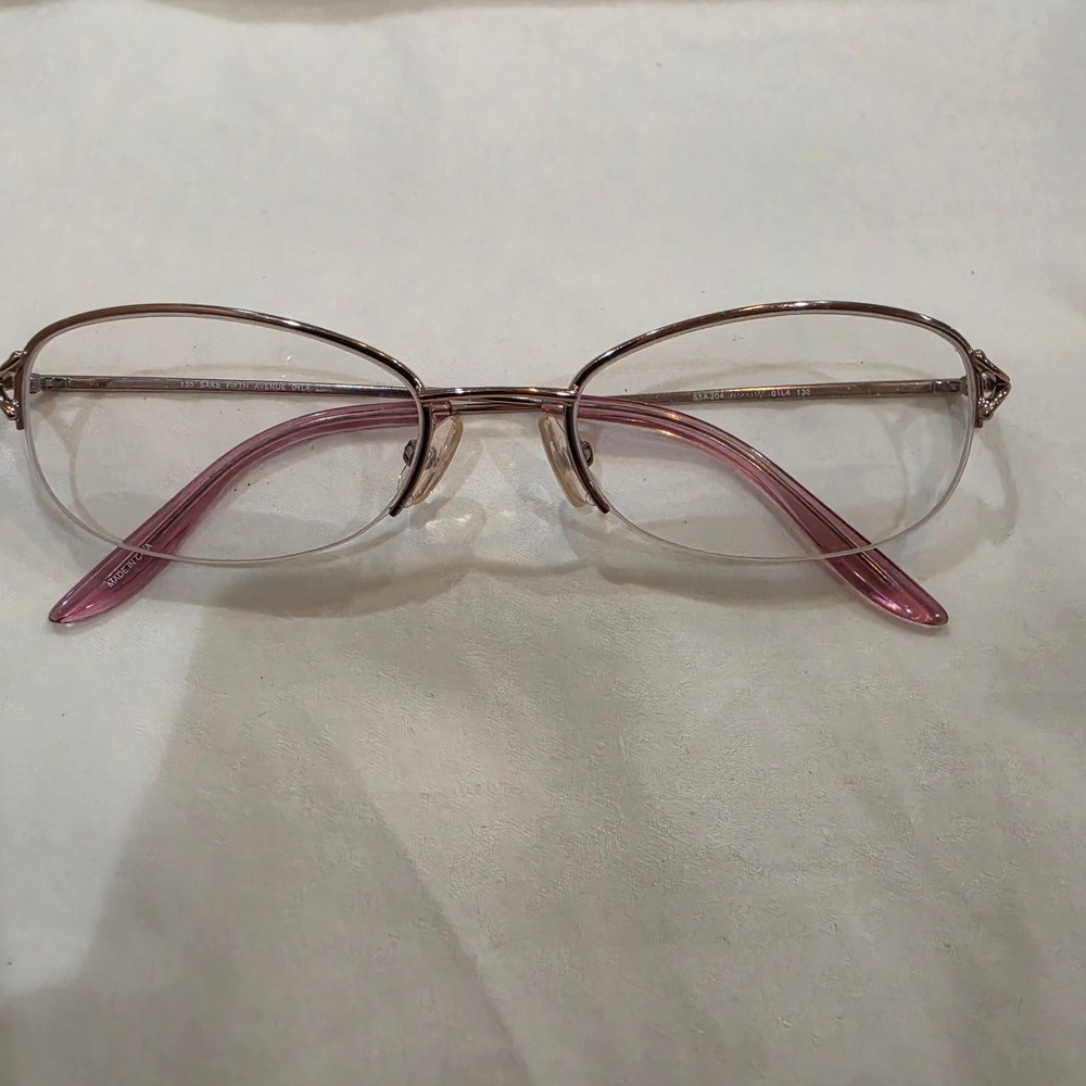 Saks Fifth Avenue Eyeglasses Women 51-18-130 Rose Gold Flexlite S5A 204